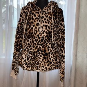 Express One Eleven leopard print hoodie